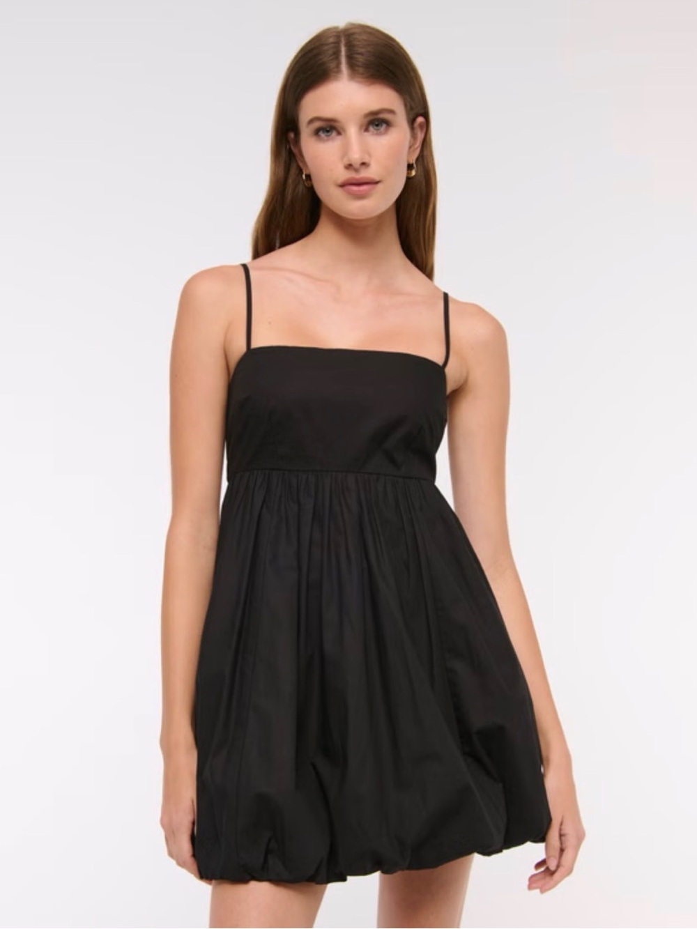 Abercrombie Black Babydoll Bubble-Hem Mini Dress